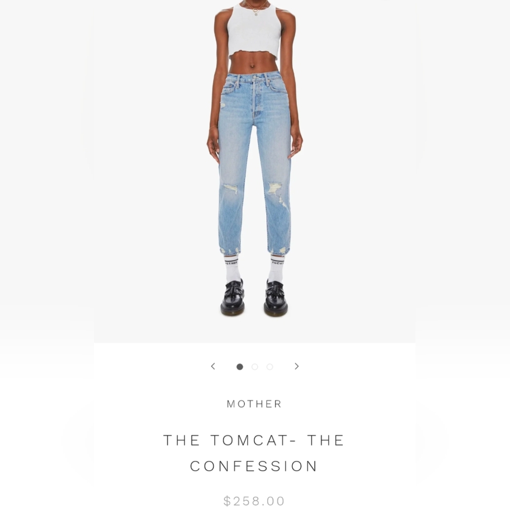 Mother Light Blue Distressed Women's Jeans